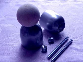 Соединение перила шар, цвет серый металлик, фотография 6