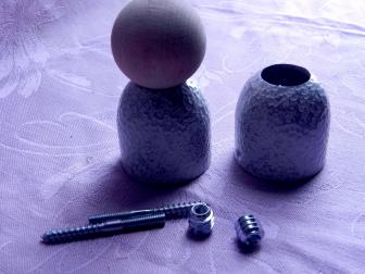 Соединение перила шар, цвет античное серебро, фотография 2